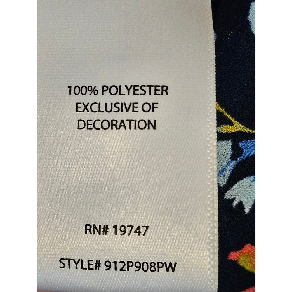 The Pioneer Woman Peasant Top Women XXXL Navy Blue Ditzy Floral 912P908PW #803 - Picture 9 of 11